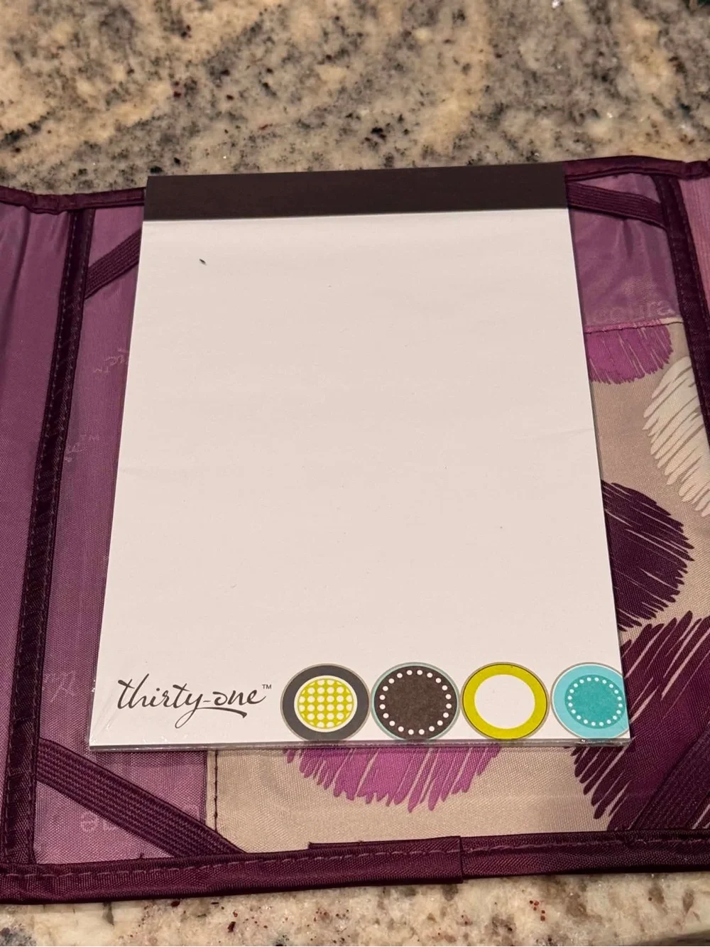 thirty-one Purple Chevron Notepad & Journal Organizer